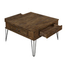 Shaffner Square Cocktail Table in Brown/Black/Oak - 3670M-01