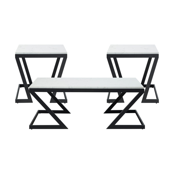 Azra 3-Piece Pack Occasional Set in Black/White - 3703-31