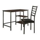 Madigan Writing Desk and Chair in Black/Brown - 4514-15