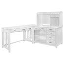 Blanche 4pc Corner Desk (Desk+Corner+Credenza+Hutch) in White - 4522WH*4