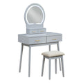 Camilla Dressing Table With Mirror - Gray