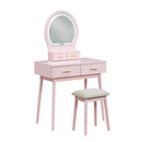 Camilla Dressing Table With Mirror - Pink