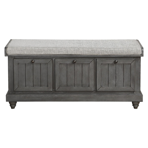 Woodwell Lift Top Storage Bench in Gray - 4586DG