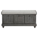 Woodwell Lift Top Storage Bench - Gray