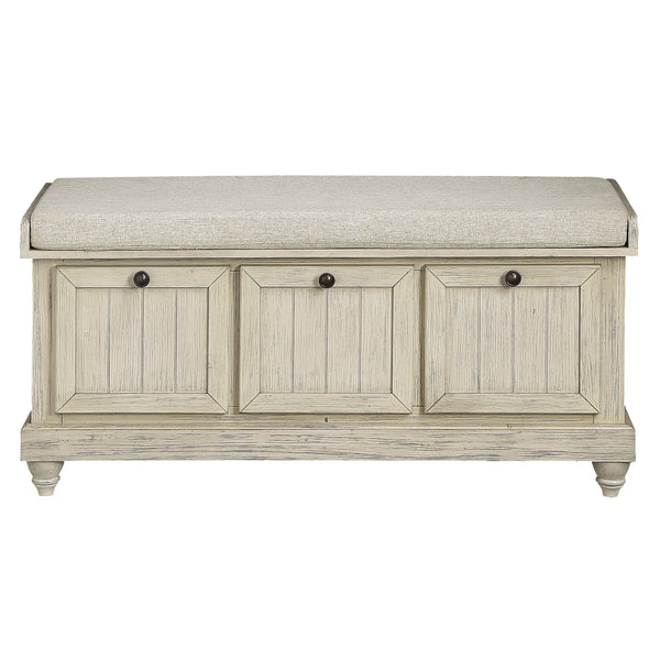 Woodwell Lift Top Storage Bench in White - 4586W