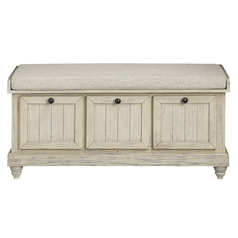 Woodwell Lift Top Storage Bench in White - 4586W
