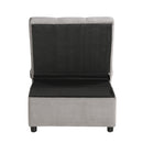 Garrell Lift Top Storage Bench with Pull-out Bed in Blue - 4615-F1