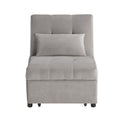 Garrell Lift Top Storage Bench With Pull-Out Bed - Brown,Gray