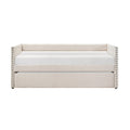 Boynton Daybed With Trundle - Beige - Fabric