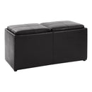 Claire Storage Cocktail Ottoman in Brown - 469PU