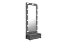 Lexi Grey Tall Mirror with Drawer and Speakers