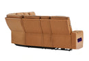 U8611 Camel Sectional with Power Headrest, Continuous LED and Speaker