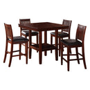 Galena 5-Piece Pack Counter Height Set in Brown/Cherry - 5050-36