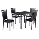 Olney 5-Piece Pack Dinette Set, Faux Marble Top in Brown/Black - 5275