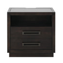 Larchmont Nightstand, LED Lighting in Gray/Transparent - 5424-4