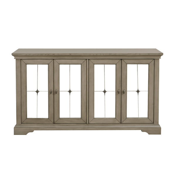 Vermillion Server with Mirrored Door in Taupe/Gray/Beige - 5442-40