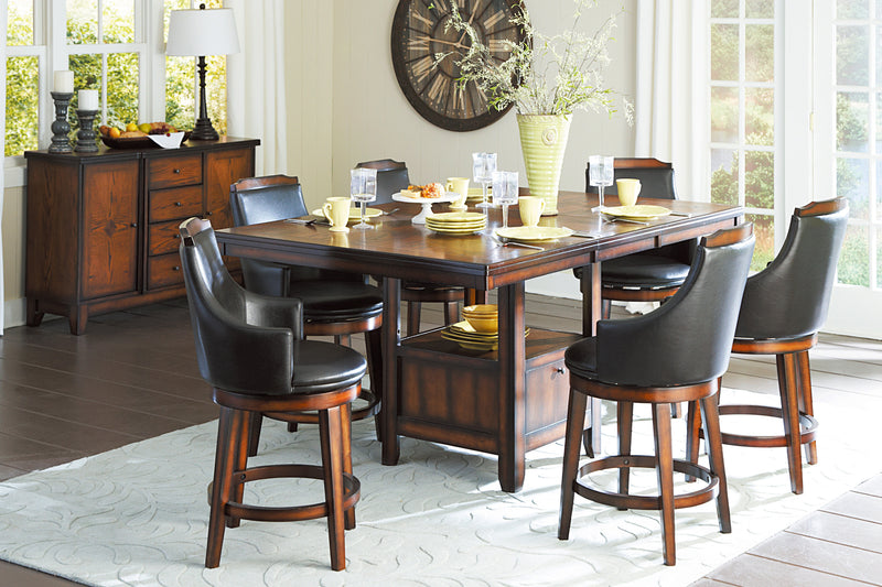 Bayshore Swivel Pub Height Chair in Oak/Brown - 5447-29S