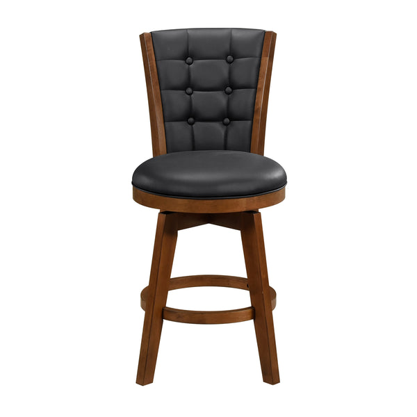 Medford Swivel Counter Height Chair in Black/Chestnut - 5505-24BKS