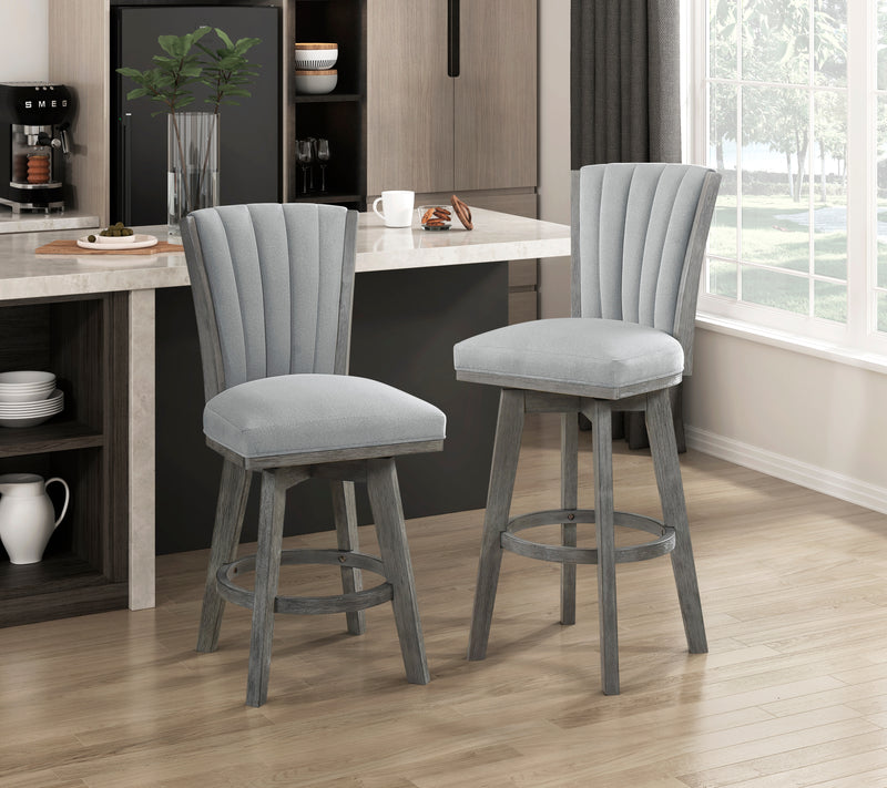 Corvallis Swivel Counter Height Chair in Gray - 5507-24GYS