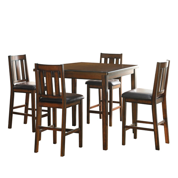Delmar 5-Piece Pack Counter Height Set in Espresso/Black - 5511-36