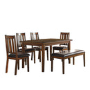 Delmar 6-Piece Pack Dinette Set in Espresso/Black - 5511