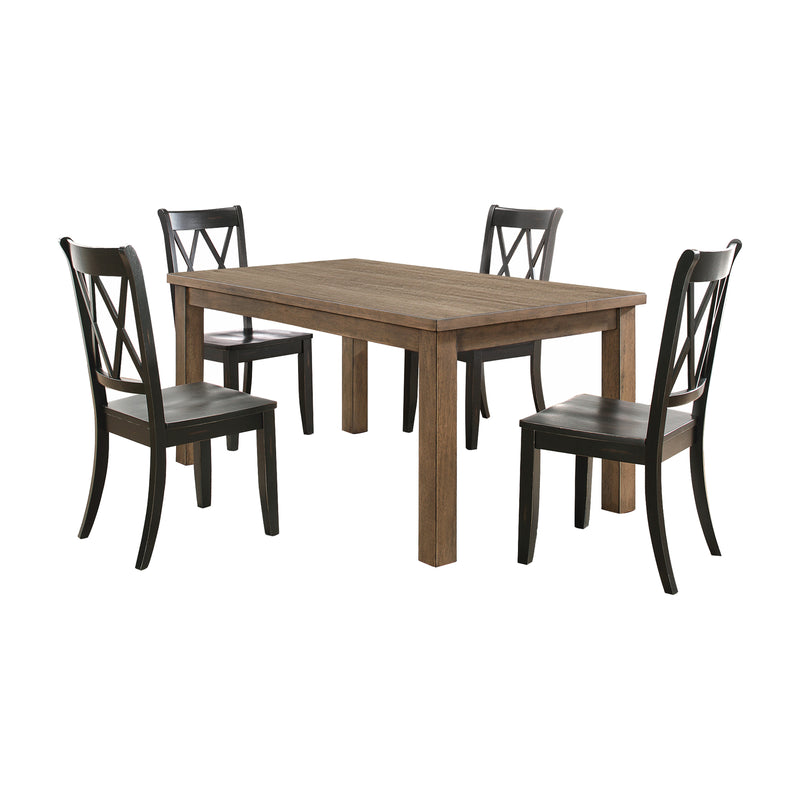 Janina 5pc Set (TB+4S) in Black/Natural - 5516-66*5BKS