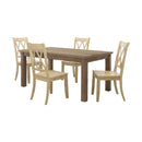 Janina 5pc Set (TB+4S) in Beige/Natural - 5516-66*5BMS