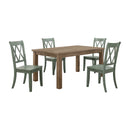 Janina 5pc Set (TB+4S) in Natural/Teal - 5516-66*5TLS