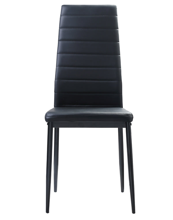 Florian Side Chair in Gold/Silver/Champagne/Black - 5538BKS