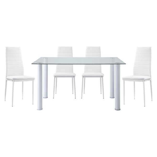 Florian 5pc Set (TB+4S) in Transparent/White/Gold/Silver/Champagne - 5538W*5