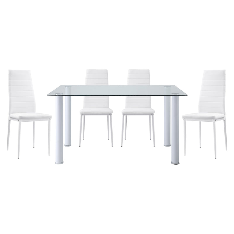 Florian 5pc Set (TB+4S) in Transparent/White/Gold/Silver/Champagne - 5538W*5