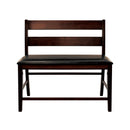 Mantello Counter Height Bench with Back in Brown/Cherry - 5547-24BH