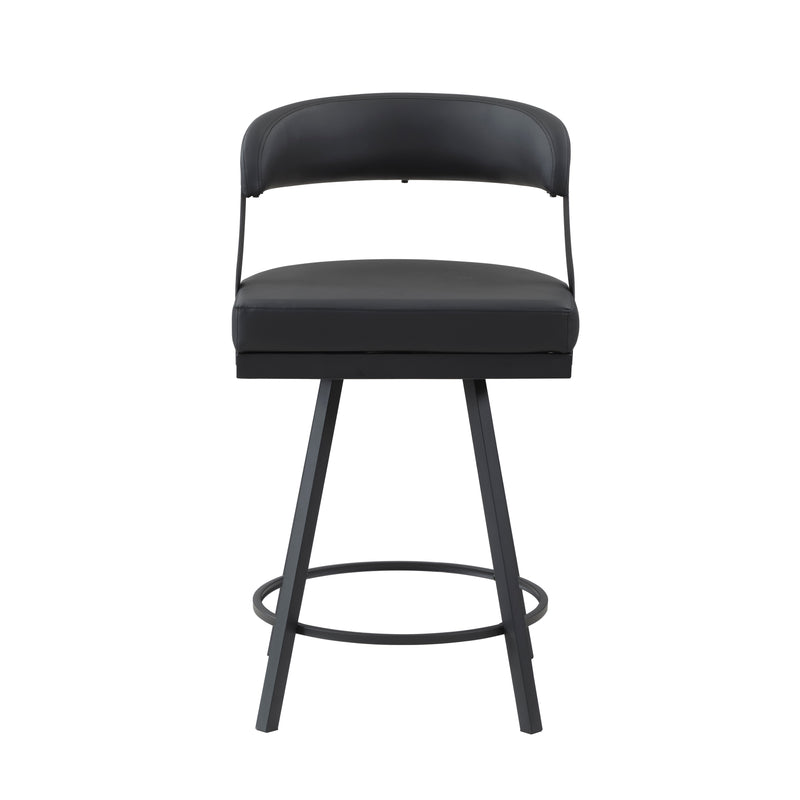 Crowley Swivel Counter Height Chair in Black - 5565-24BK