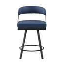 Crowley Swivel Counter Height Chair - Black,Blue
