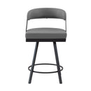 Crowley Swivel Counter Height Chair in Black/Gray - 5565-24GY