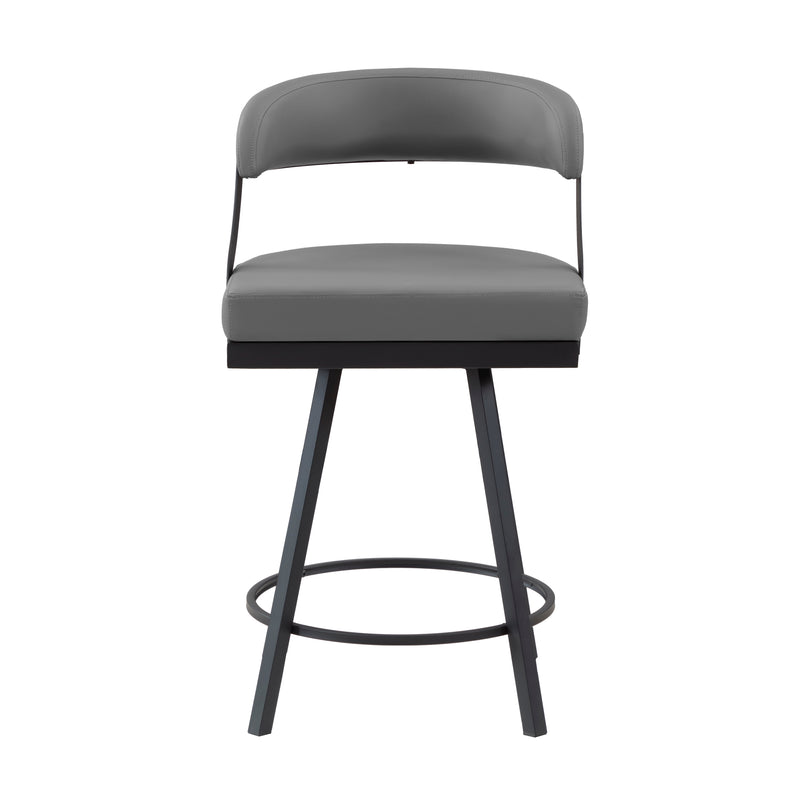 Crowley Swivel Counter Height Chair in Black/Gray - 5565-24GY