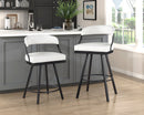 Crowley Swivel Pub Height Chair in Black/White - 5565-29WT