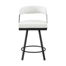 Crowley Swivel Counter Height Chair - Black,White