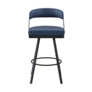 Crowley Swivel Pub Height Chair in Black/Blue - 5565-29BU