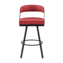 Crowley Swivel Pub Height Chair in Black/Red - 5565-29RD