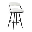 Crowley Swivel Pub Height Chair in Black/White - 5565-29WT
