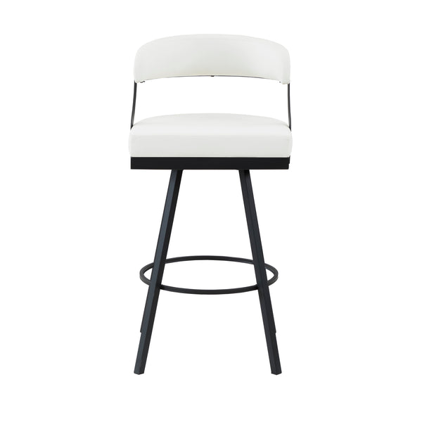 Crowley Swivel Pub Height Chair in Black/White - 5565-29WT