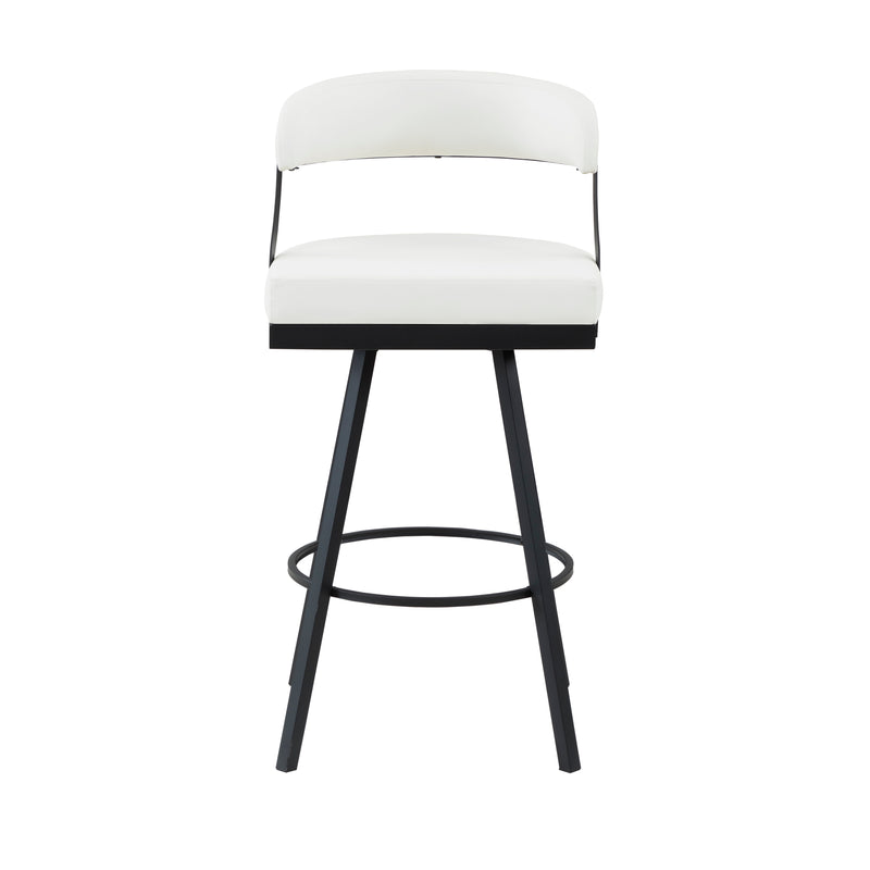 Crowley Swivel Pub Height Chair in Black/White - 5565-29WT