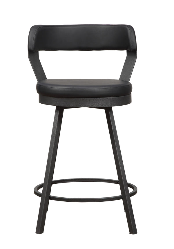 Appert Swivel Counter Height Chair, Black in Black/Gray - 5566-24BK