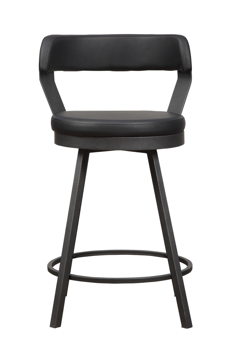 Appert Swivel Counter Height Chair, Black in Black/Gray - 5566-24BK