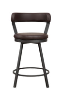 Appert Swivel Counter Height Chair, Brown in Gray/Brown - 5566-24BR