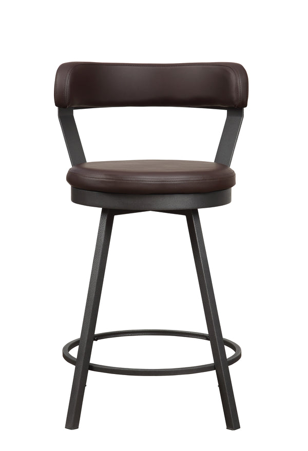 Appert Swivel Counter Height Chair, Brown in Gray/Brown - 5566-24BR