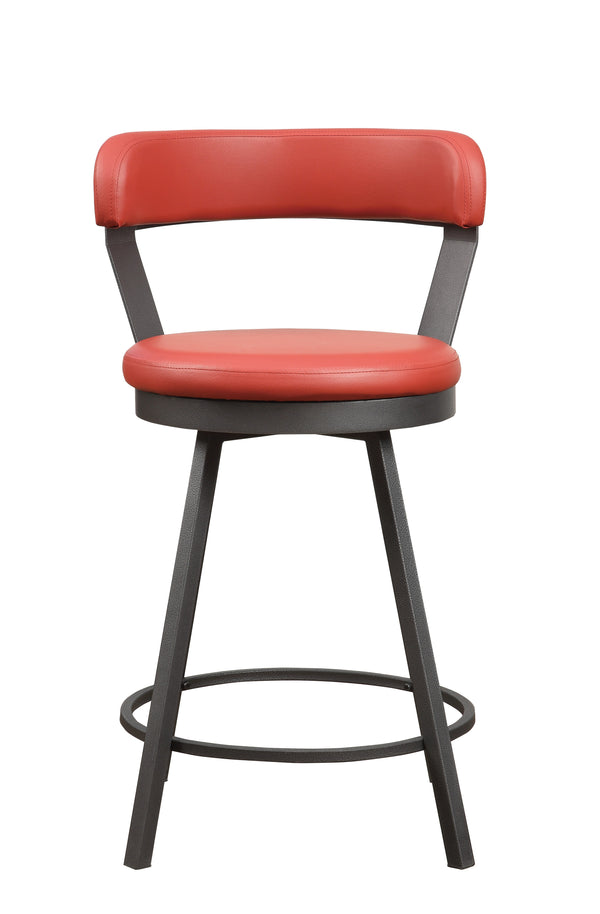 Appert Swivel Counter Height Chair, Red in Gray/Red - 5566-24RD