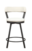 Appert Swivel Counter Height Chair, White in White/Gray - 5566-24WT