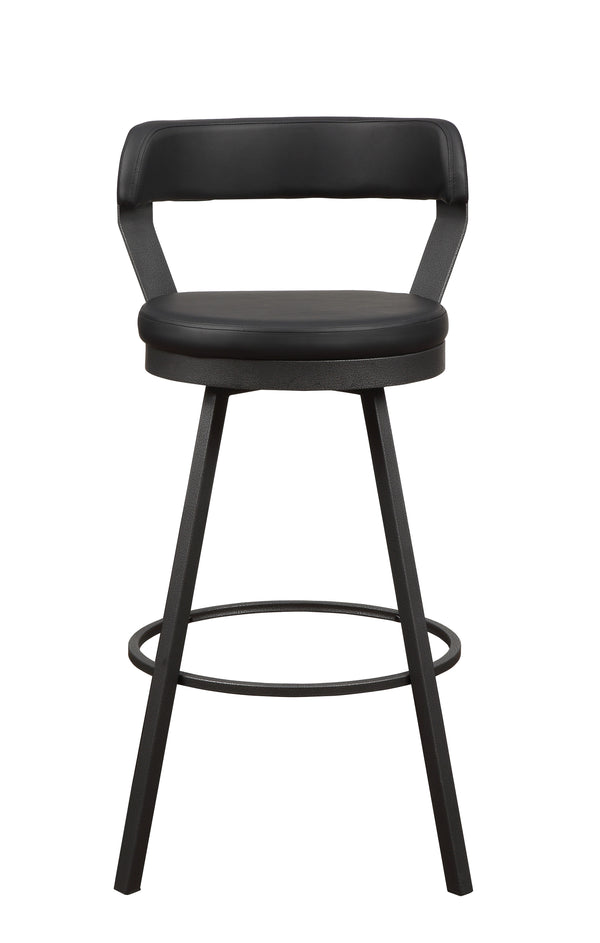 Appert Swivel Pub Height Chair, Black in Gray/Black - 5566-29BK